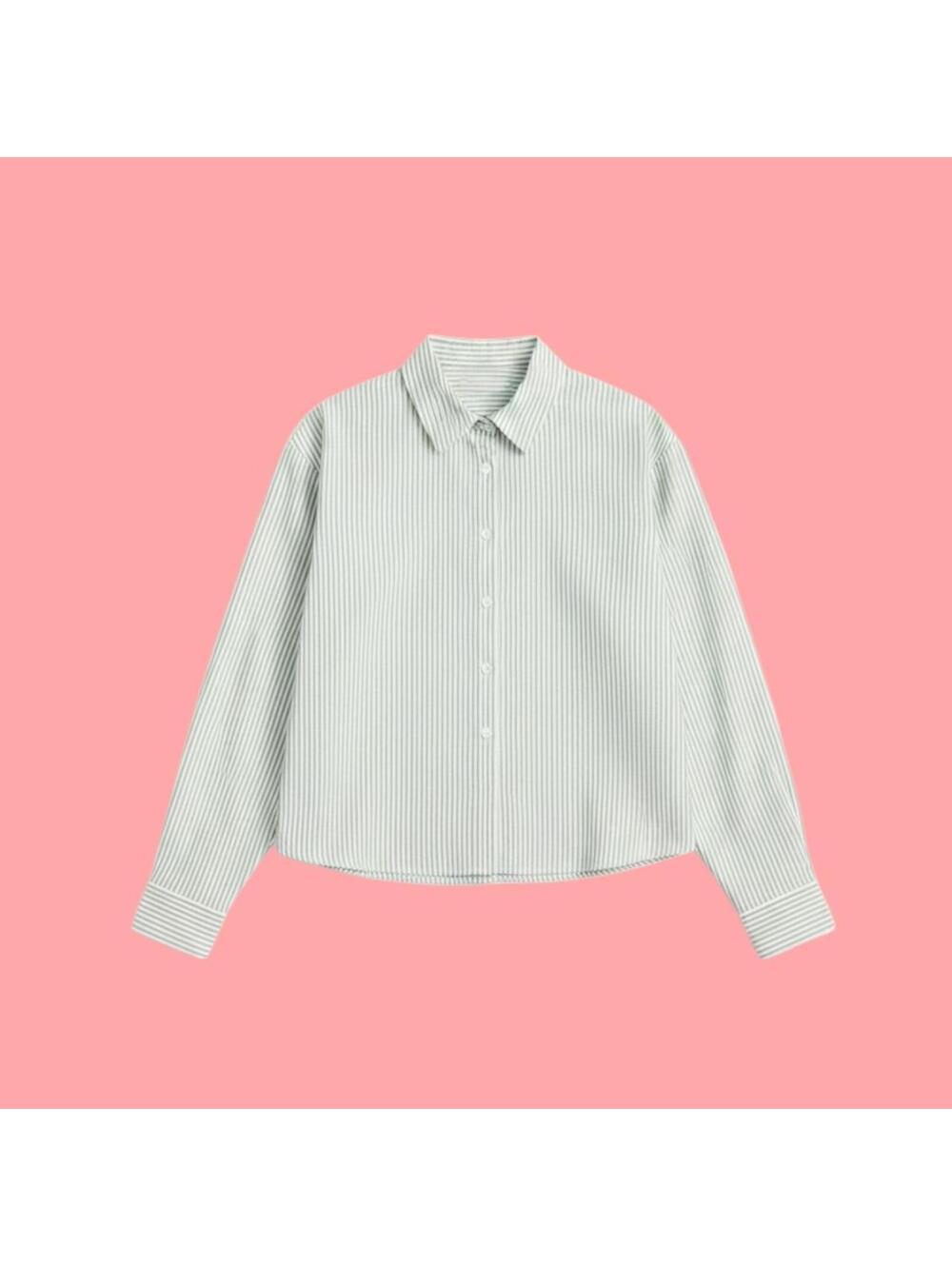 Striped Button-Up Long Sleeve Shirt